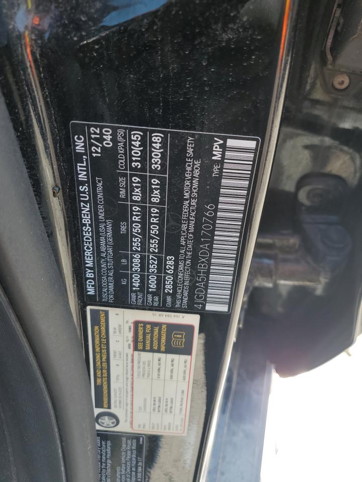 4JGDA5HBXDA170766 2013 Mercedes-Benz Ml 350 4Matic