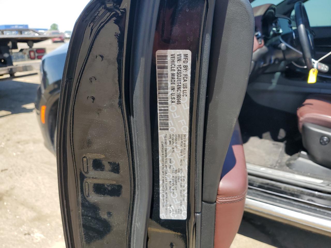 1C4SDJET4NC190946 2022 Dodge Durango Citadel