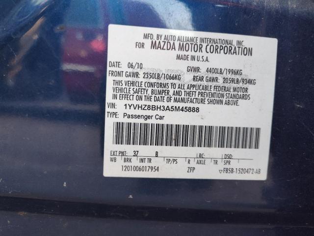 2010 Mazda 6 I VIN: 1YVHZ8BH3A5M45888 Lot: 55324904