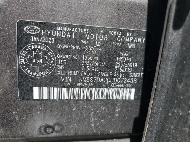 2023 Hyundai Santa Fe Limited VIN: KM8S7DA20PU072438 Lot: 54971764