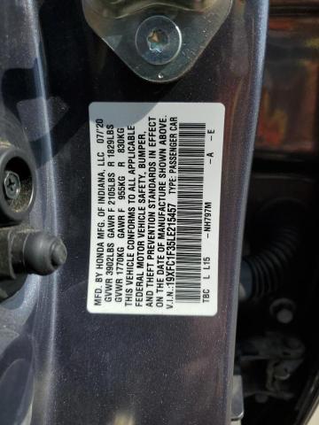 19XFC1F35LE215457 2020 HONDA CIVIC - Image 12