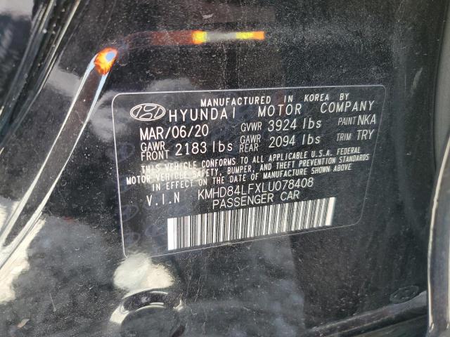 2020 HYUNDAI ELANTRA SE - KMHD84LFXLU078408