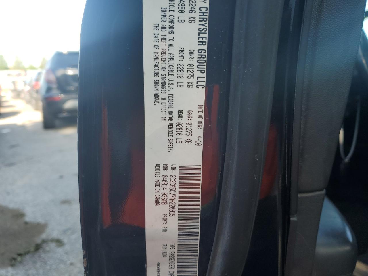 2C3CA5CV7AH220915 2010 Chrysler 300 Touring