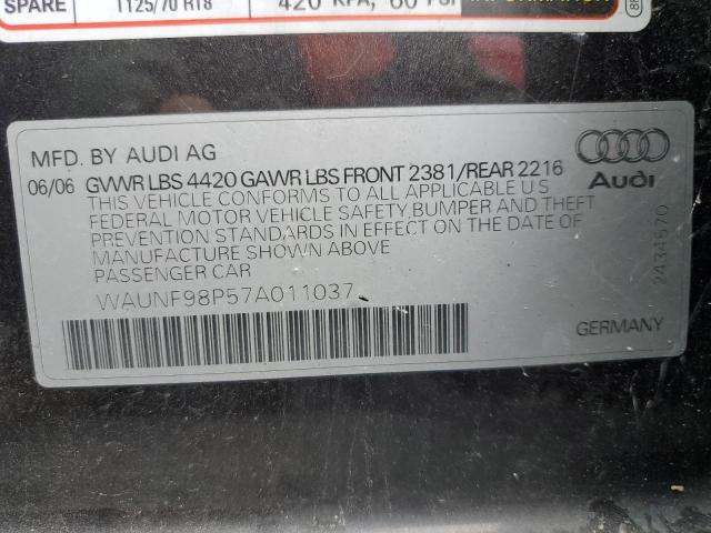 2007 Audi A3 2.0 Premium VIN: WAUNF98P57A011037 Lot: 56711054