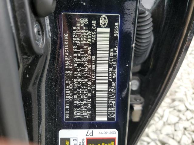 2013 Toyota Camry L VIN: 4T1BF1FKXDU662698 Lot: 54213914