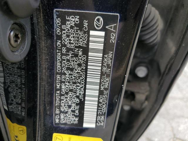 2006 Lexus Es 330 VIN: JTHBA30G365149730 Lot: 56443774