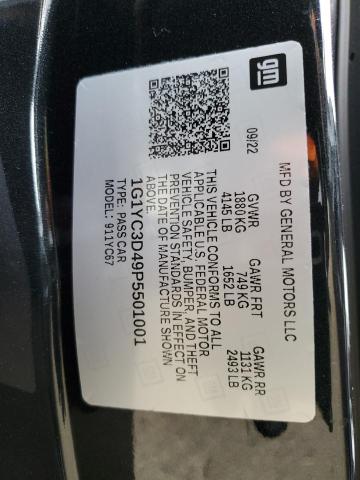 2023 Chevrolet Corvette Stingray 3Lt VIN: 1G1YC3D49P5501001 Lot: 56125824