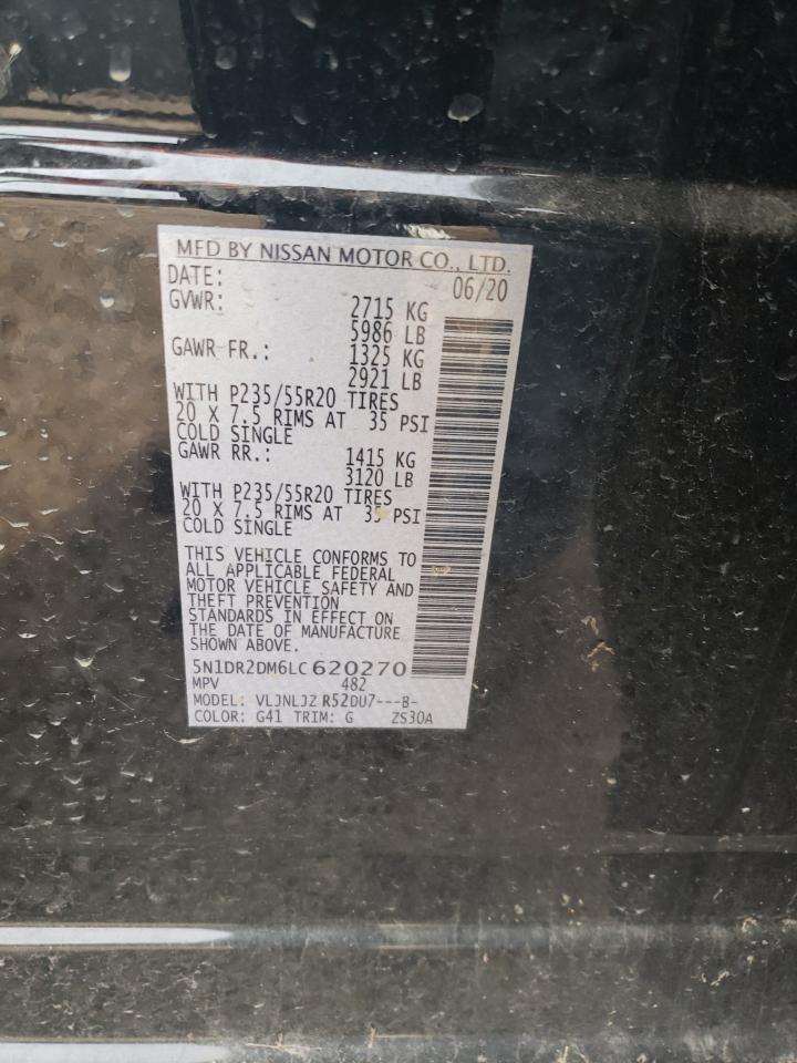 5N1DR2DM6LC620270 2020 Nissan Pathfinder Platinum