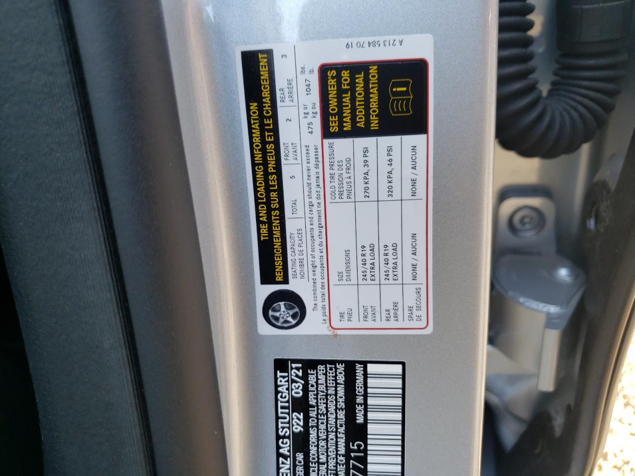 W1KZF8EB2MA967715 2021 Mercedes-Benz E 350 4Matic