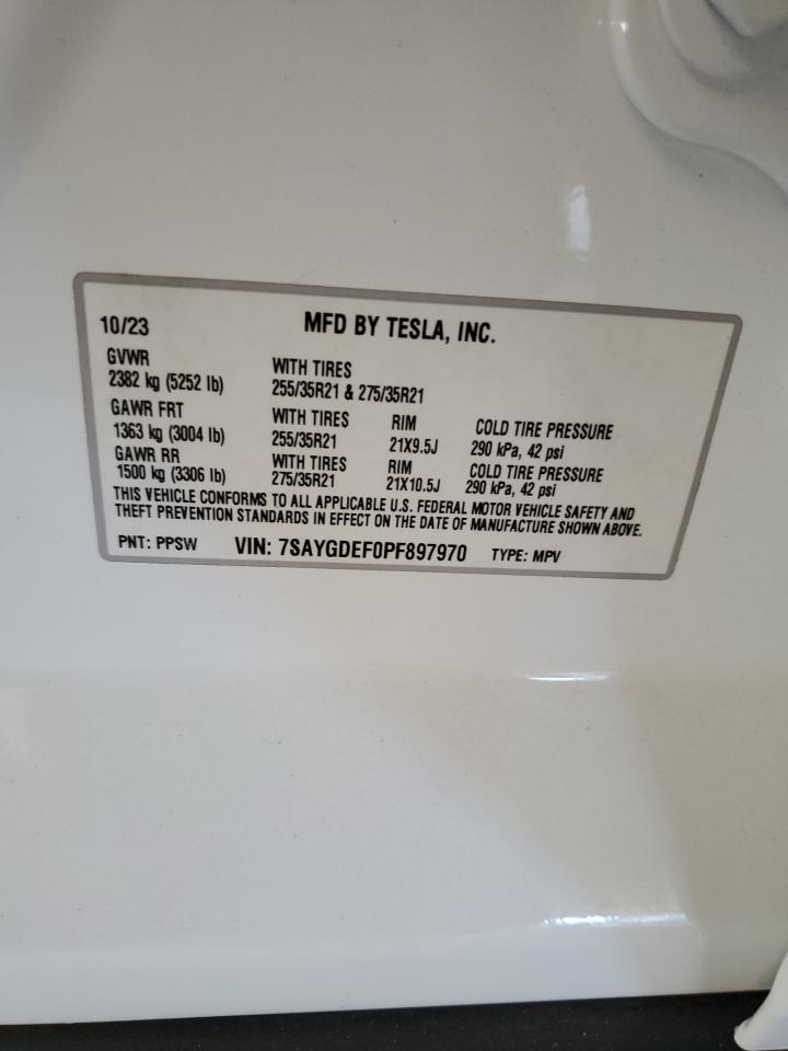 7SAYGDEF0PF897970 2023 Tesla Model Y