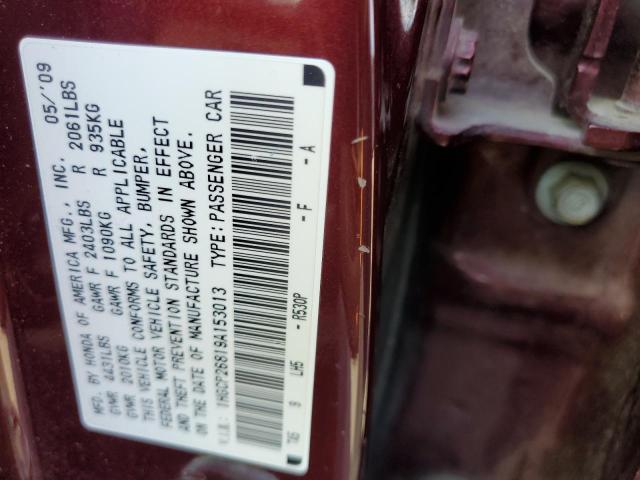 2009 Honda Accord Exl VIN: 1HGCP26819A153013 Lot: 56348614