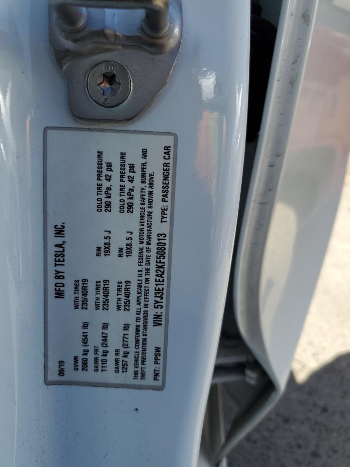 5YJ3E1EA2KF508013 2019 Tesla Model 3