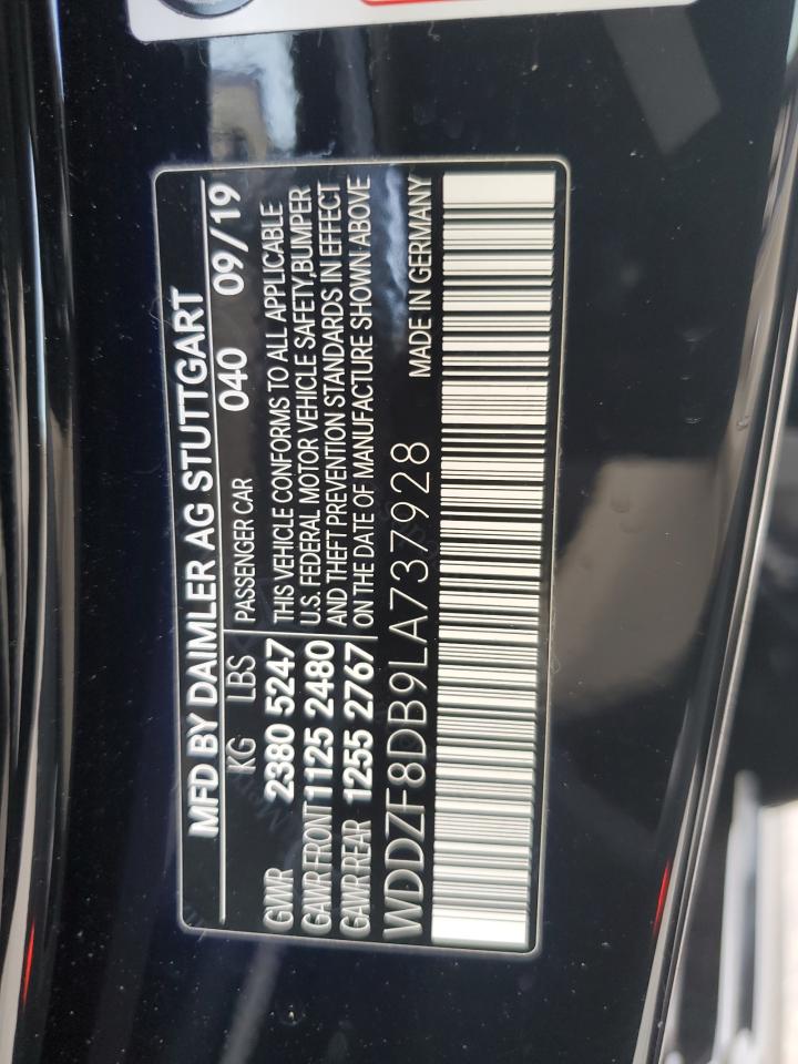 WDDZF8DB9LA737928 2020 Mercedes-Benz E 350