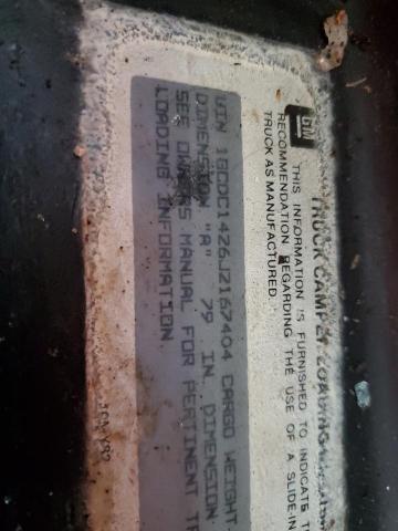 1988 Chevrolet Gmt-400 C1500 VIN: 1GCDC14Z6JZ167404 Lot: 55105994