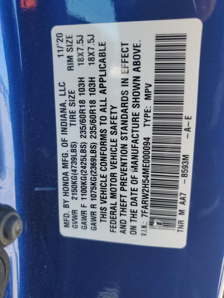 7FARW2H54ME000094 2021 Honda Cr-V Ex