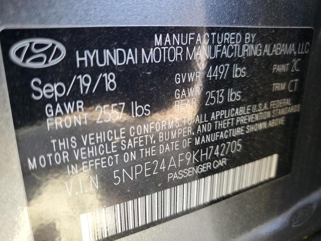 5NPE24AF9KH742705 2019 HYUNDAI SONATA - Image 12