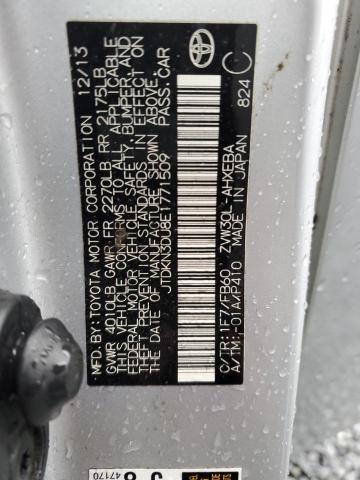 2014 Toyota Prius VIN: JTDKN3DU8E1771509 Lot: 54269224