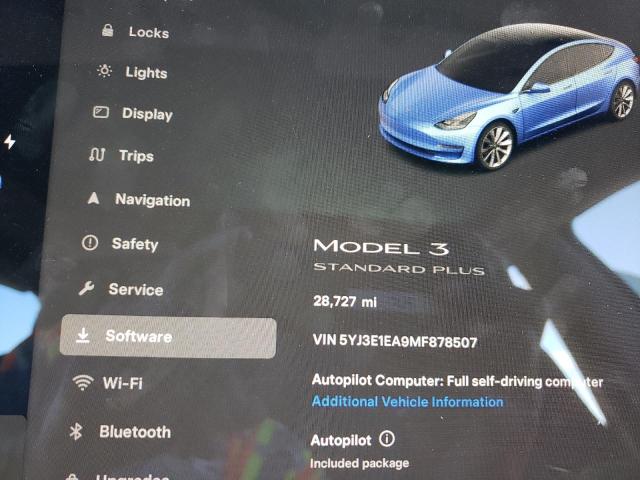 2021 Tesla Model 3 VIN: 5YJ3E1EA9MF878507 Lot: 53140814