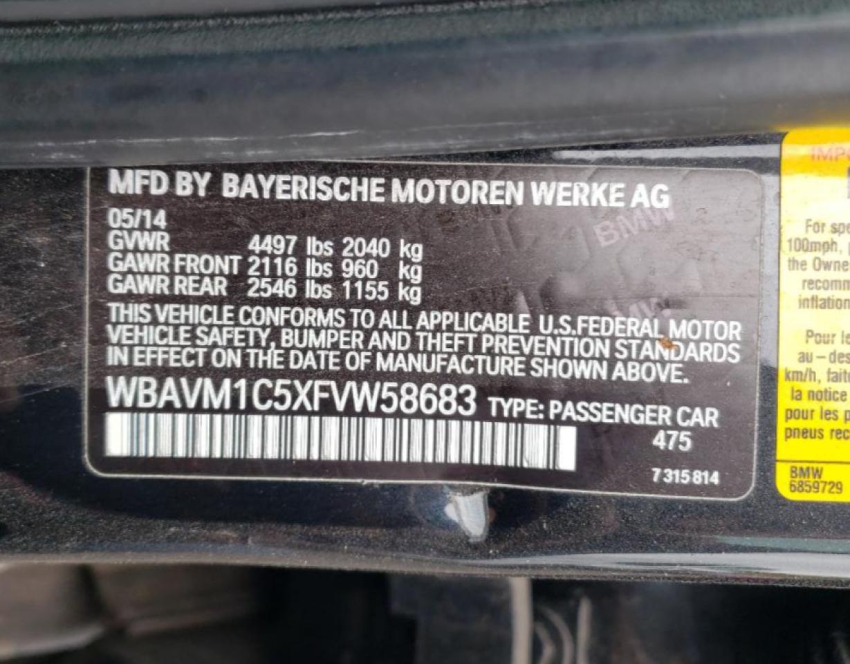 WBAVM1C5XFVW58683 2015 BMW X1 Sdrive28I