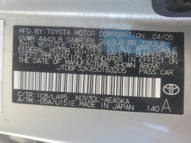 2005 Toyota Camry Le VIN: JTDBF32KX50163205 Lot: 55488614