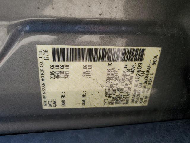 2017 Nissan Maxima 3.5S VIN: 1N4AA6AP1HC402609 Lot: 54903314