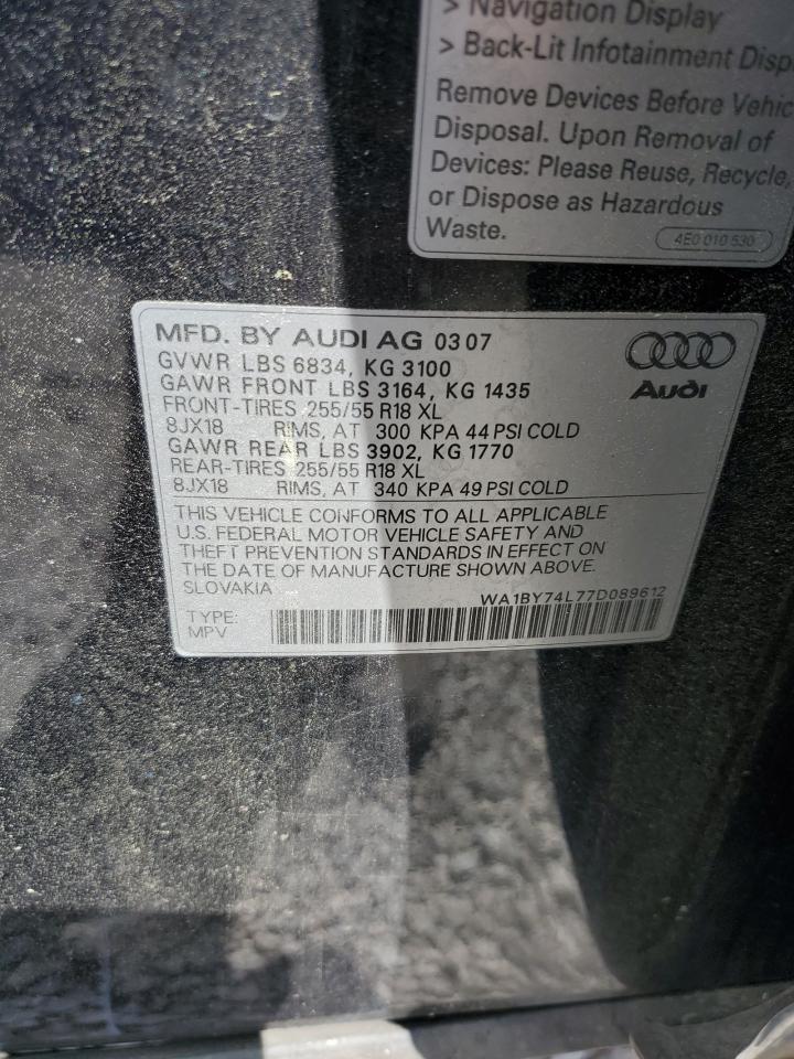 Lot #2921191499 2007 AUDI Q7 3.6 QUA