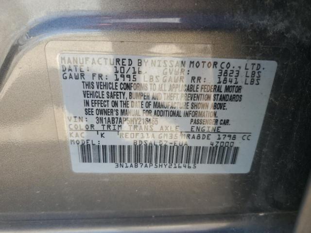2017 NISSAN SENTRA S - 3N1AB7AP5HY216465