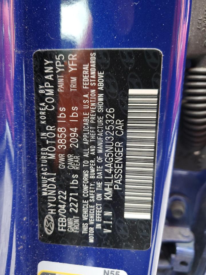 KMHLL4AG5NU325326 2022 Hyundai Elantra Se