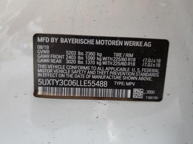 2020 BMW X3 Sdrive30I VIN: 5UXTY3C06LLE55488 Lot: 54653934