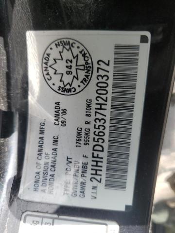 2007 Acura Csx VIN: 2HHFD56537H200372 Lot: 56031804