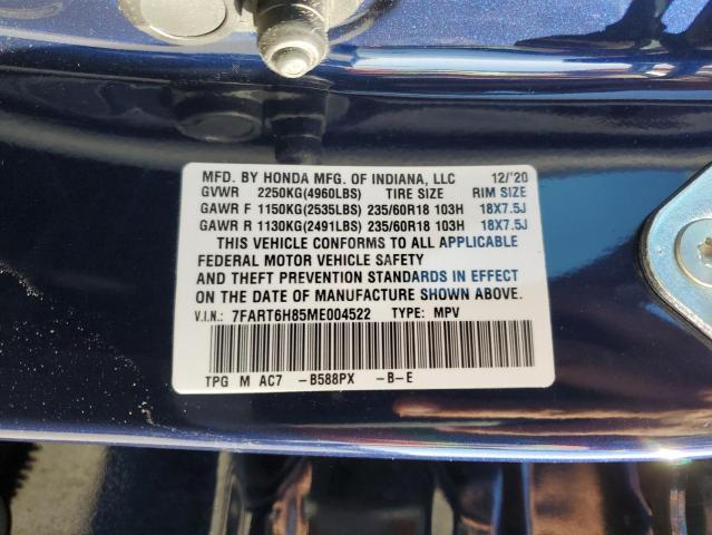 7FART6H85ME004522 Honda CRV CR-V EXL 14