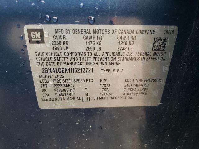 2GNALCEK1H6213721 2017 CHEVROLET EQUINOX - Image 13