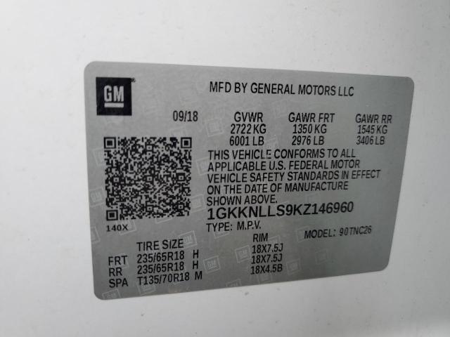2019 GMC ACADIA SLE - 1GKKNLLS9KZ146960