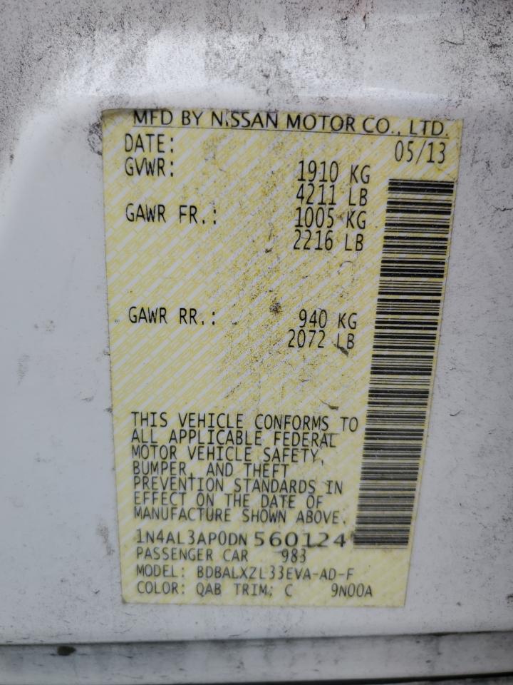 1N4AL3AP0DN560124 2013 Nissan Altima 2.5