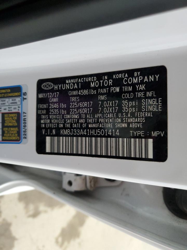 KM8J33A41HU501414 2017 Hyundai Tucson Limited