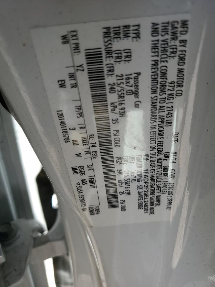 1FADP3F29EL248301 2014 Ford Focus Se