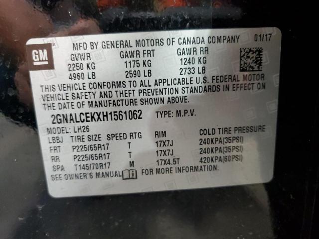 2GNALCEKXH1561062 2017 CHEVROLET EQUINOX - Image 13