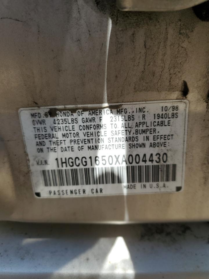 1HGCG1650XA004430 1999 Honda Accord Ex