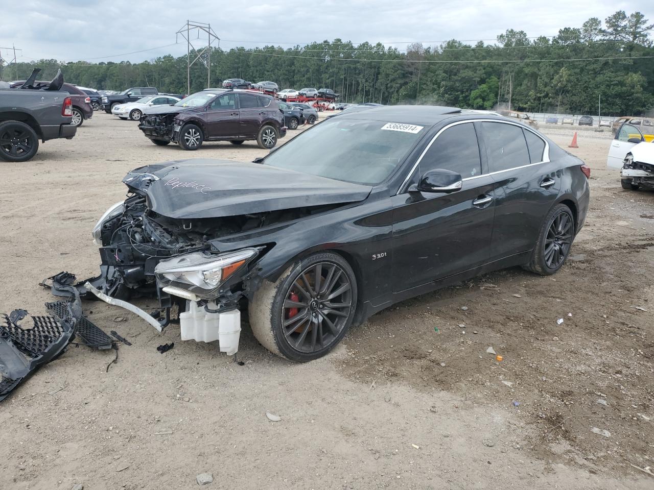 2020 Infiniti Q50 Red Sport 400 vin: JN1FV7AP1LM630691