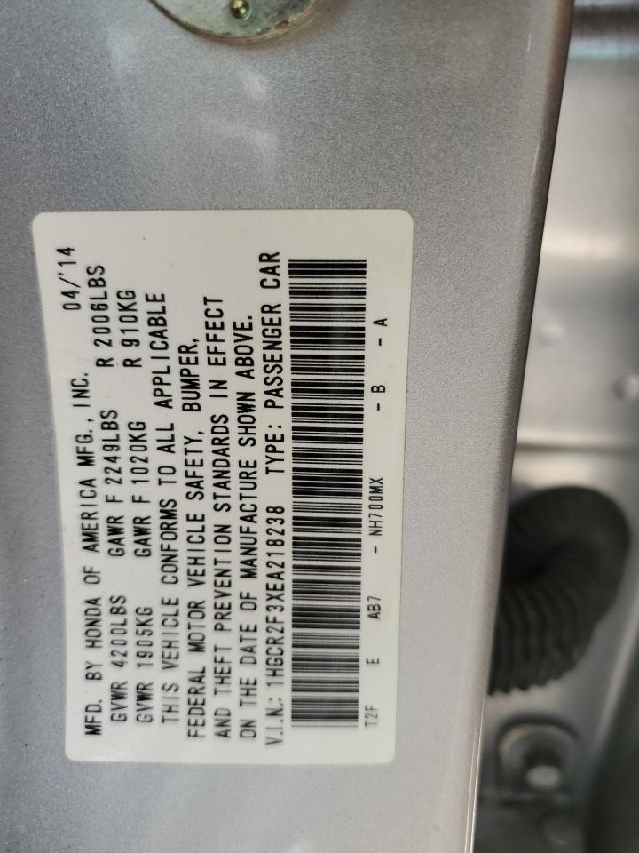 1HGCR2F3XEA218238 2014 Honda Accord Lx