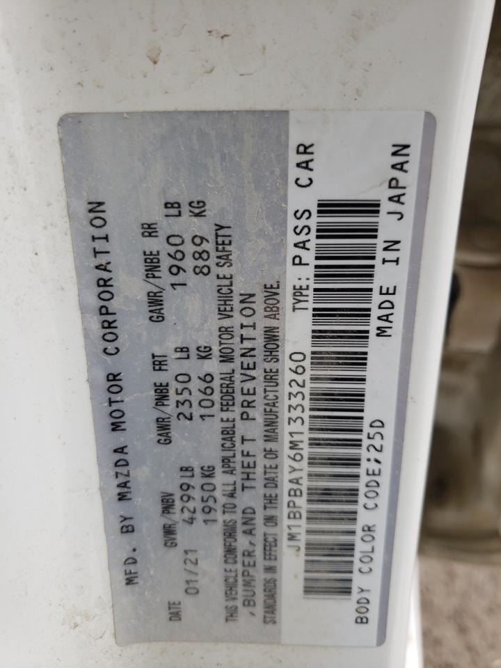 JM1BPBAY6M1333260 2021 Mazda 3