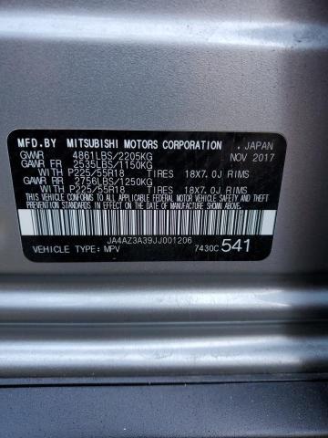 2018 Mitsubishi Outlander Se VIN: JA4AZ3A39JJ001206 Lot: 55920664