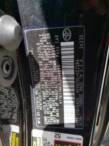 VIN 4T1G11AK2LU344911 2020 Toyota Camry, SE no.13