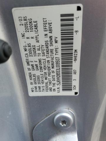 2003 Honda Element Ex VIN: 5J6YH28553L009507 Lot: 54271384