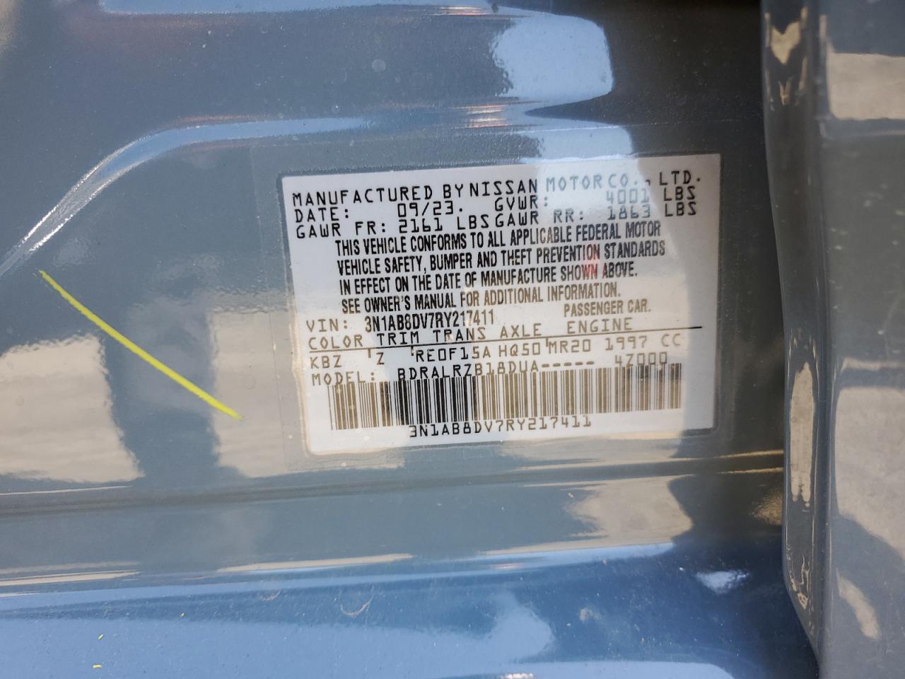 3N1AB8DV7RY217411 2024 Nissan Sentra Sr