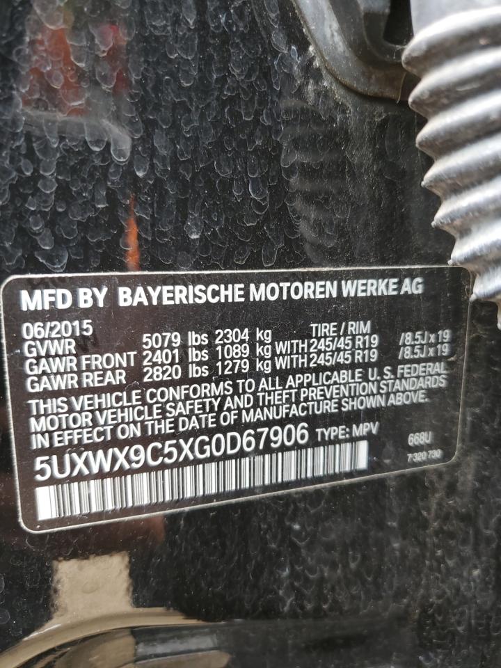 5UXWX9C5XG0D67906 2016 BMW X3 xDrive28I