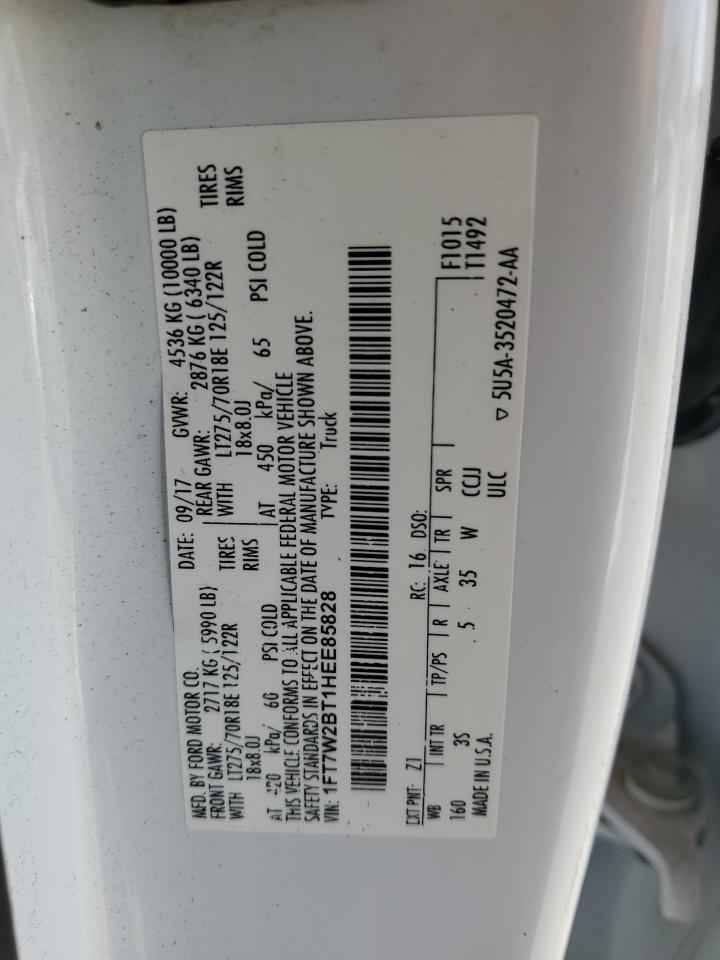 1FT7W2BT1HEE85828 2017 Ford F250 Super Duty