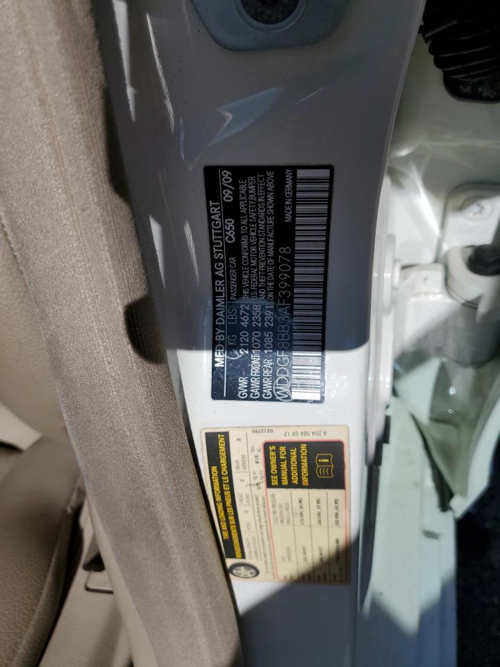 WDDGF8BB3AF399078 2010 Mercedes-Benz C 300 4Matic