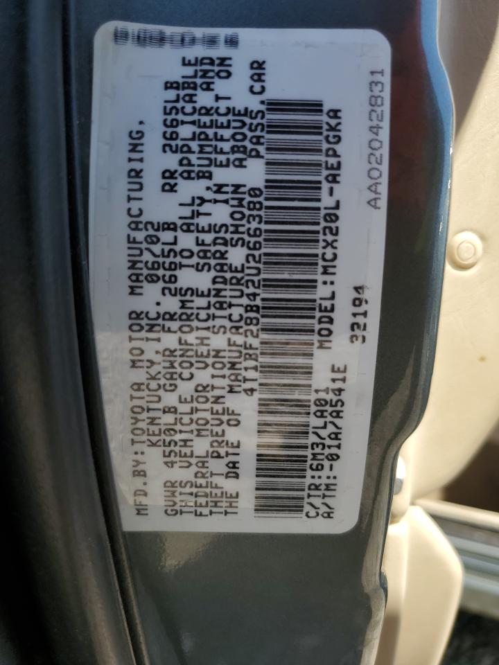 4T1BF28B42U266380 2002 Toyota Avalon Xl