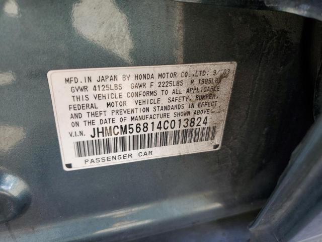 2004 Honda Accord Ex VIN: JHMCM56814C013824 Lot: 57281794